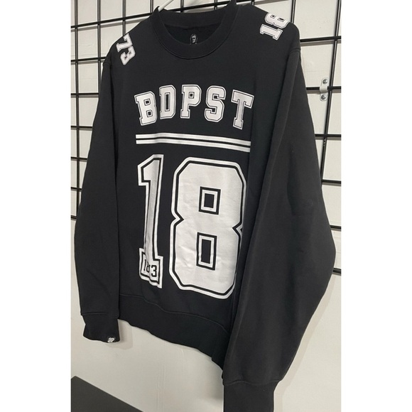 BP Sweatshirt Crewneck Black White Men's Size Small BDPST 1873 - Picture 2 of 5
